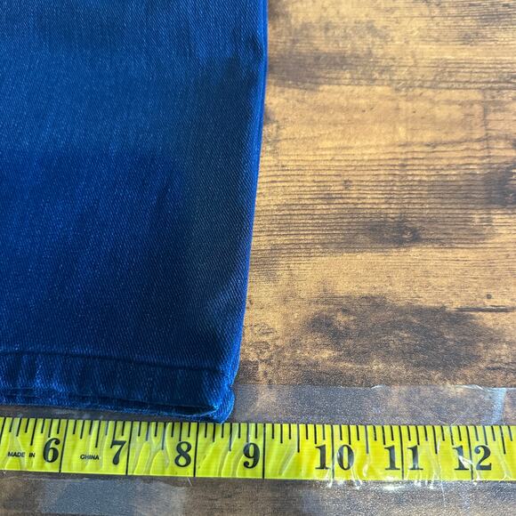 Lands End Starfish High Rise Knit Denim Straight Jeans Large Petite Travel EUC - Picture 6 of 9
